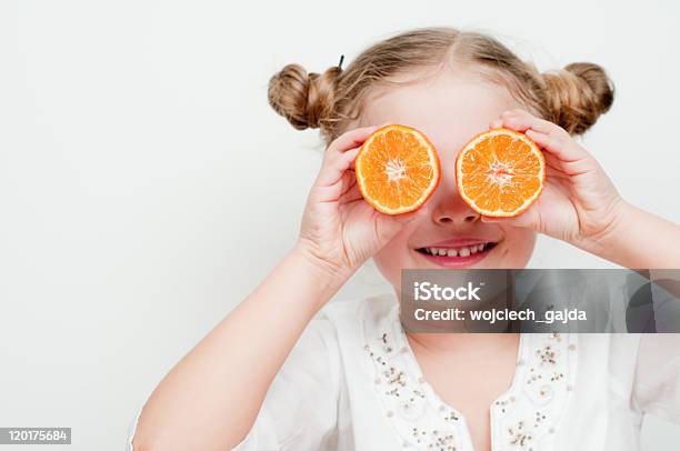 Juicy Mandarin Fruits Stock Photo - Download Image Now - Cheerful, Child, Childhood