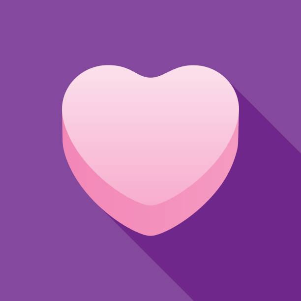 ピンクバレンタインキャンディハート - heart shape snack dessert symbol点のイラスト素材／クリップアート素材／マンガ素材／アイコン素材