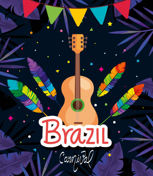 istock poster of brazil carnival with guitar and decoration 1201778775
