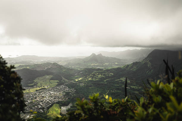 istock Dramatic moody views from the Stairway to Heaven hike. 1201780628