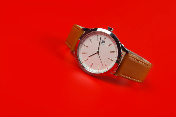 istock Men's leather wrist watch isolated on white background 1201782431