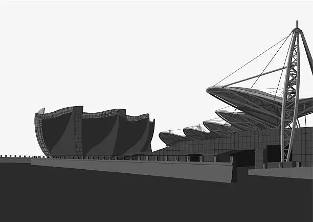 Vector illustration of modern architecture