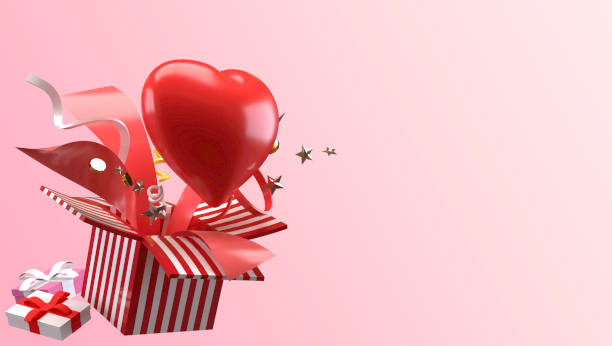 istock 3d render background of gift box and heart 1201792382