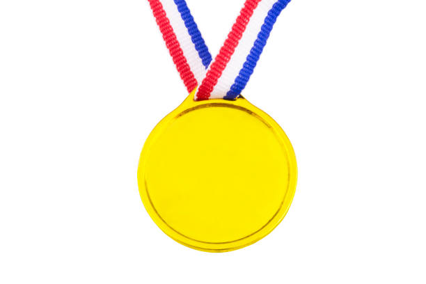 istock Gold medal isolated on white 1201792540