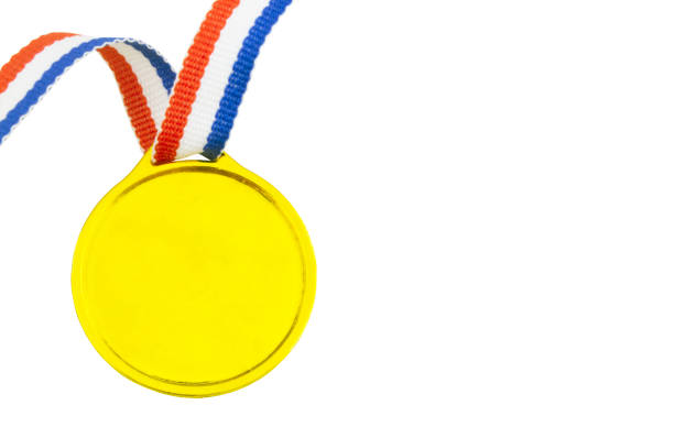 istock Gold medal isolated on white 1201792546