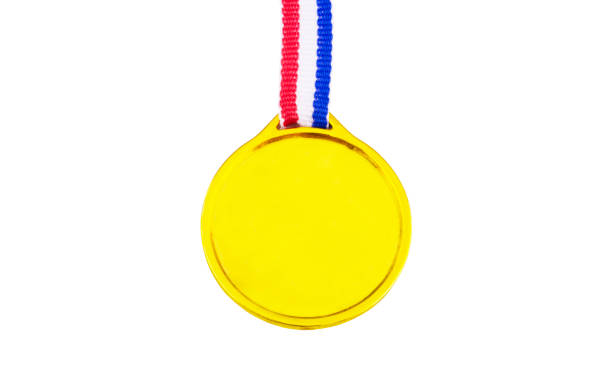 istock Gold medal isolated on white 1201792557