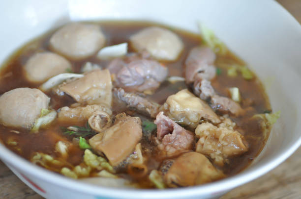 istock beef soup or pork soup with meatball 1201793215