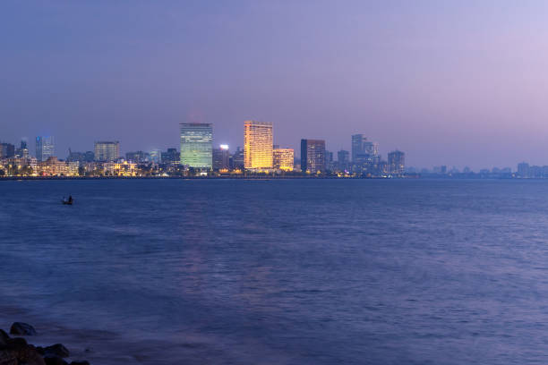 istock View of Waterfront from Chowpatty beach at night. Mumbai. India 1201796441