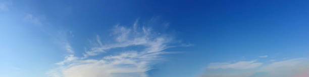 istock Panorama sky with cloud on a sunny day. Beautiful cirrus cloud. 1201798738