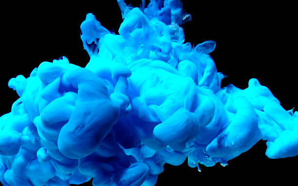 istock Blue abstract stylish modern space background. Blue watercolor ink in water. 1201799887