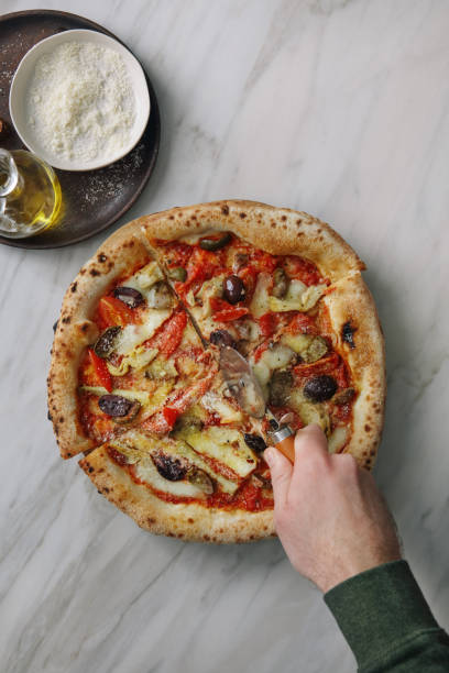 Homemade Artichoke and Olive Pizza