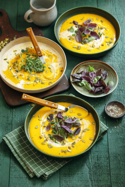 istock Vegan Creamy Roasted Pumpkin Soup 1201801289