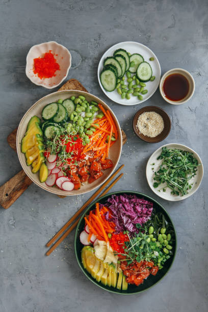 istock Salmon poke bowls 1201802318