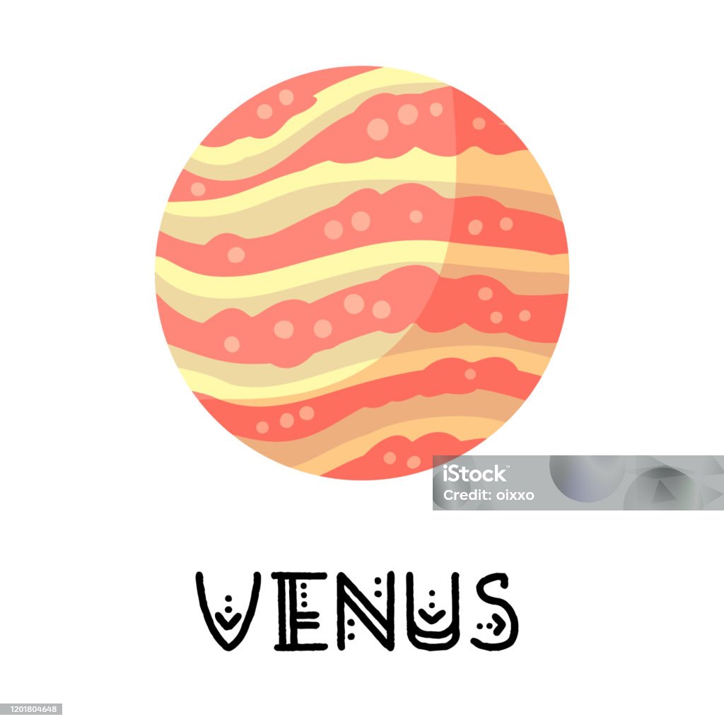 Hành Tinh Cách Điệu Venus Cô Lập Hình Ảnh Vector Hoạt Hình Hình ...