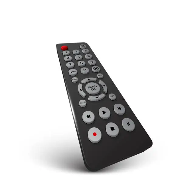 Vector illustration of Realistic 3d tv remote