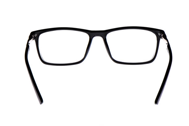 istock Glasses in a black plastic frame isolated on a white background. 1201807662