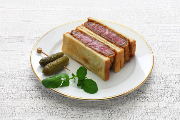 istock beef katsu sandwich, japanese food 1201810826