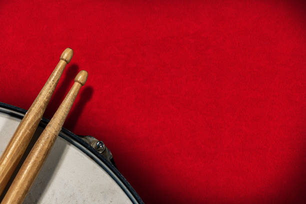 180+ Red Drum Set With Drumsticks Stock Photos, Pictures & Royalty