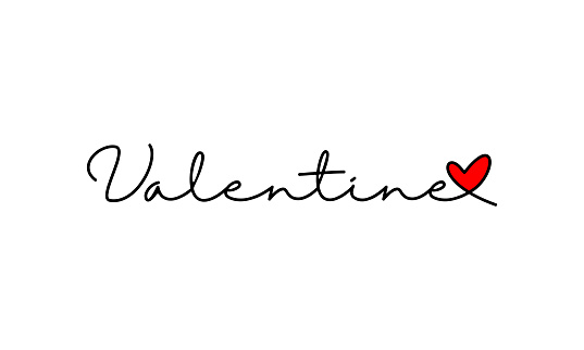 valentine vector background, with the concept of typography and heart or love