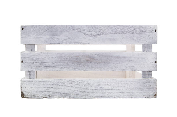 istock Painted empty wooden box isolated 1201813339