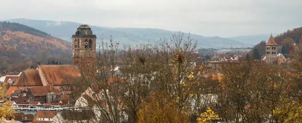 bad hersfeld historic town hesse germany in autumn panorama