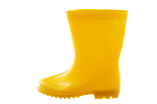 istock Yellow Rubber Rain Boots for kids isolated on white background 1201816795