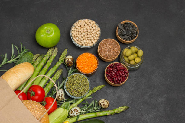 istock Healthy food for diet and lifestyle. 1201817409