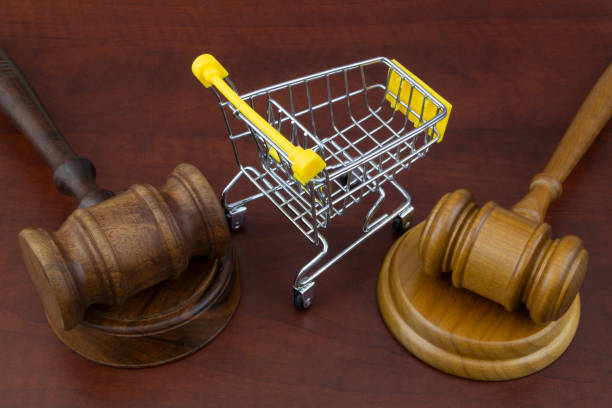 istock Two judge gaves and shopping cart 1201817622