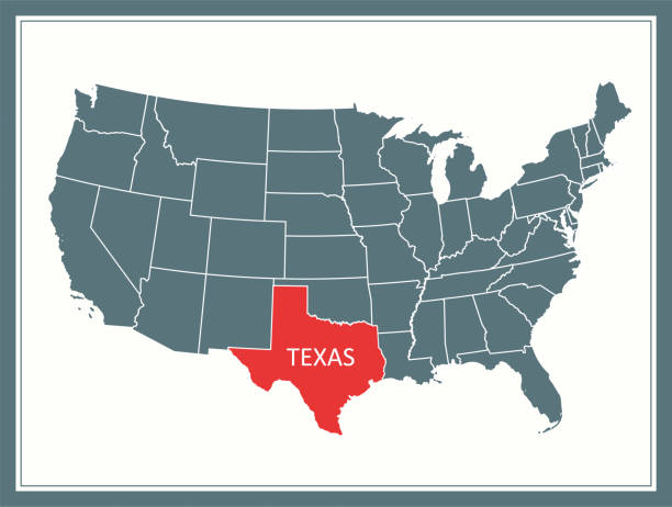 Texas outline vector map USA printable Downloadable outline vector map of Texas state of United States of America. The map is accurately prepared by a map expert. corpus christi map stock illustrations