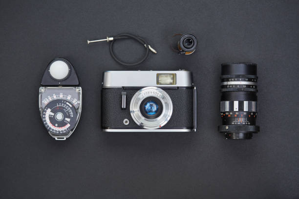 istock Flat lay photography equipment 1201834100