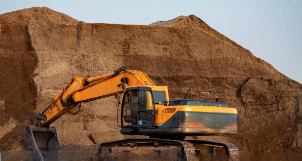 istock A large iron excavator at the construction site 1201835957