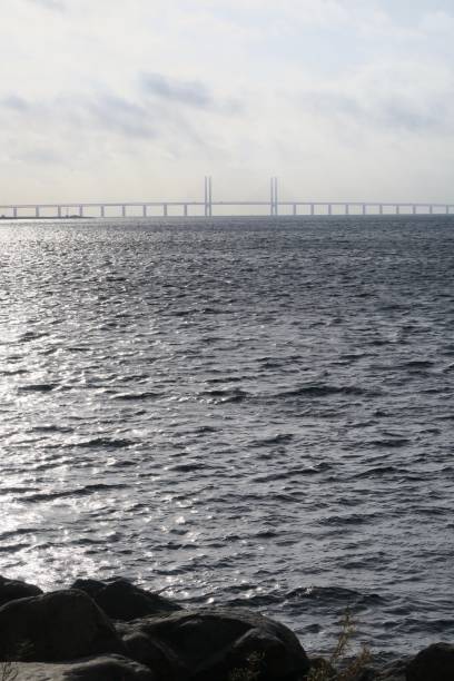 istock The Oresundbridge seen as Silhouette from Malmo 1201839343