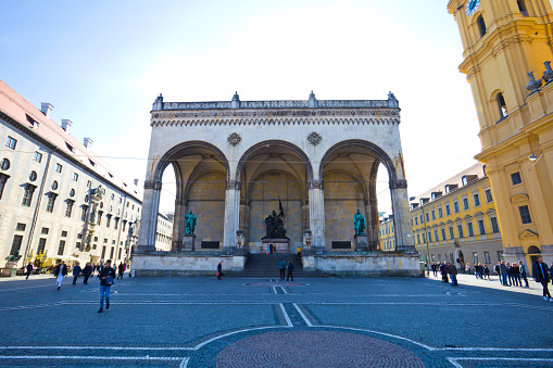 Commerce square in Lisbon with the Triumphal Arch and King D. José I statue