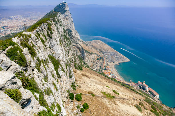 istock Casual view on th Big Rock mountain at Gibraltar at sunny weather 1201842425