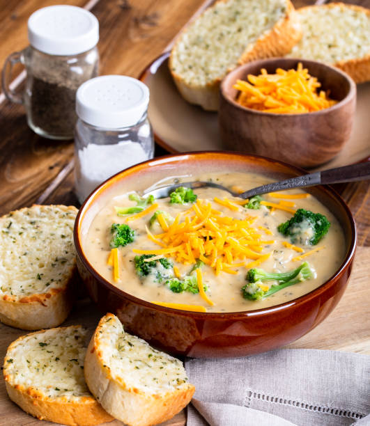 istock Bowl of Creamy Cheddar Broccoli Soup 1201844493
