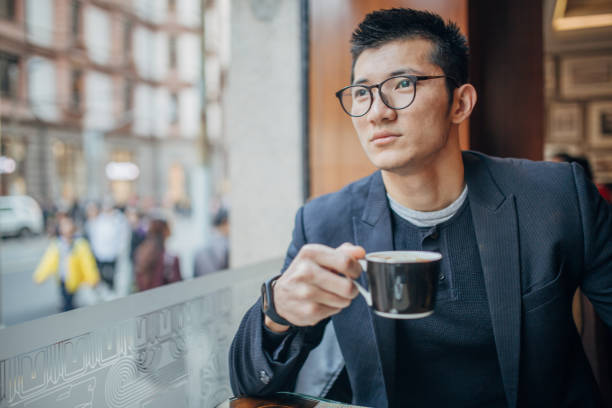 istock Young businessman is on a coffee break 1201851356