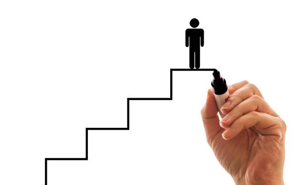 istock Steps of Success on White Background 1201852339