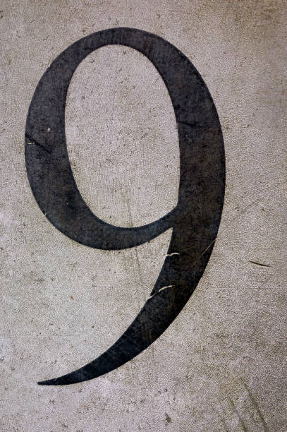 istock Written Wording in Distressed State Typography Found Number 9 1201855864