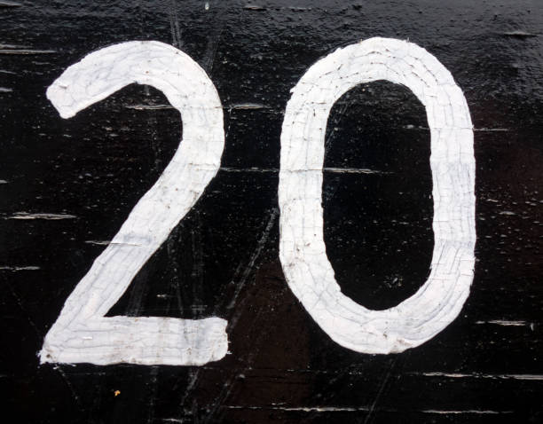 istock Written Wording in Distressed State Typography Found Number 20 1201855981