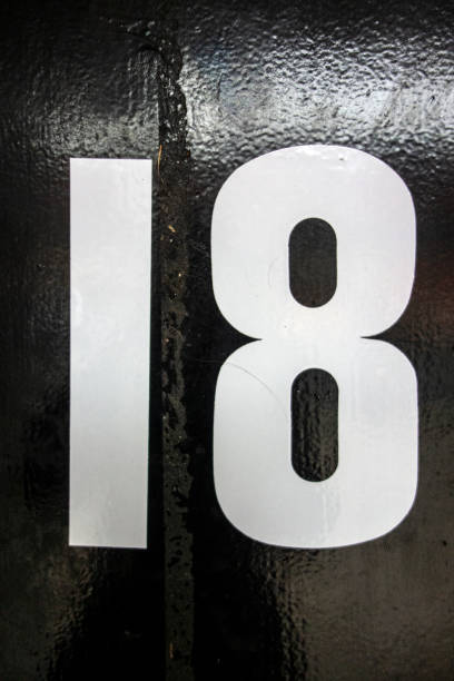 istock Written Wording in Distressed State Typography Found Number 18 1201855983