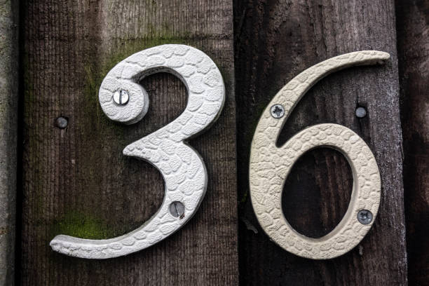 istock Written Wording in Distressed State Typography Found Number 36 1201856594