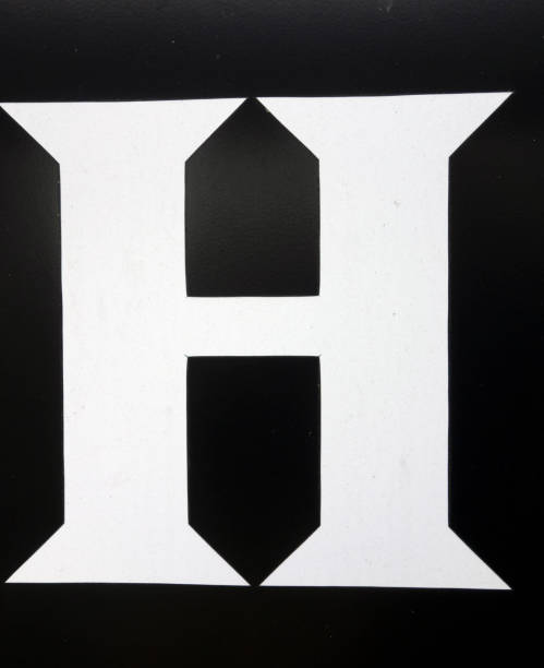 istock Written Wording in Distressed State Typography Found Letter H 1201858128