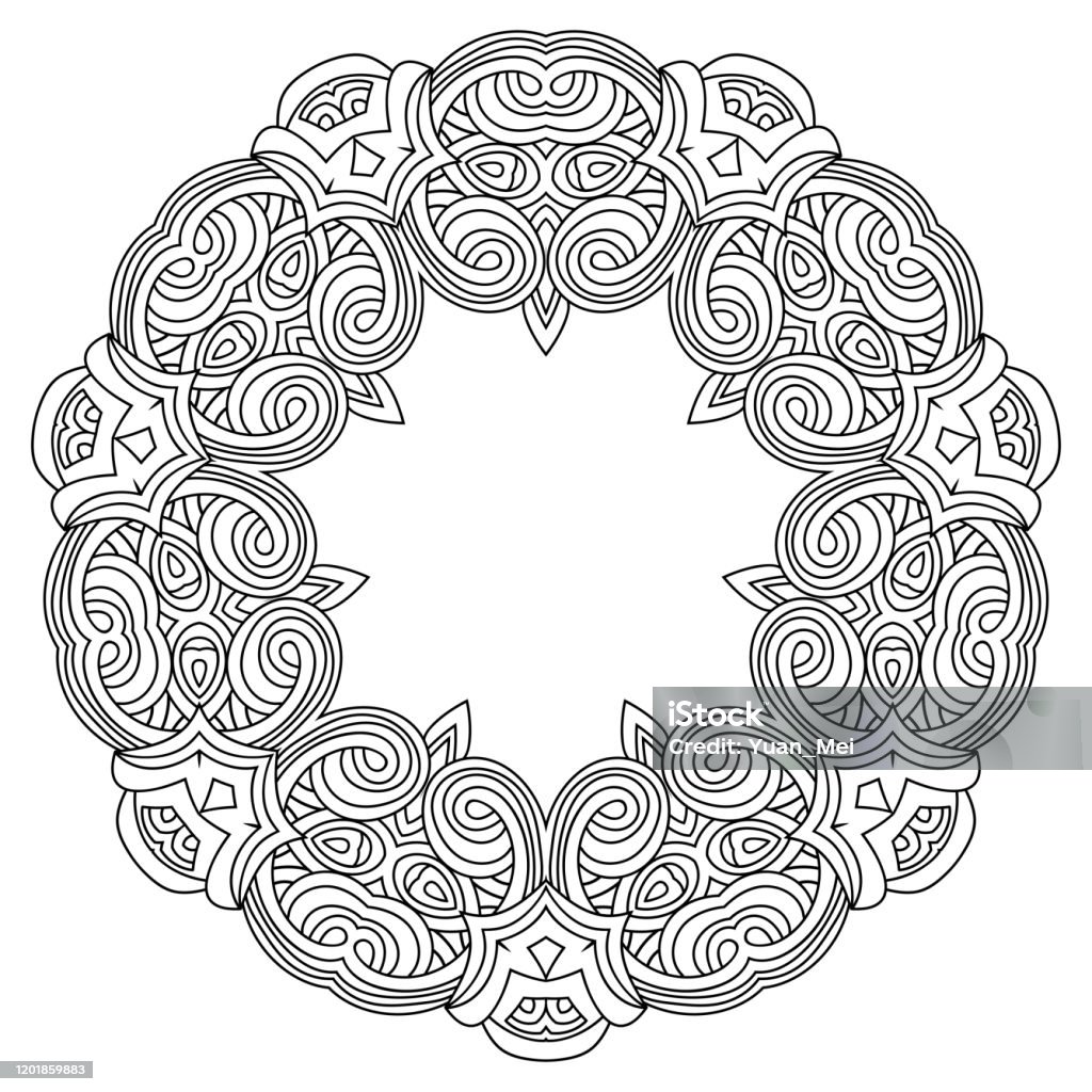 Ilustración de Mandala Geométrico Elemento Vectorial Decorativo Diseño  Mosaico De Un Caleidoscopio Vectorial Celebración De Diwali Un Símbolo  Indio Tradicional Arabesque Vector Para Colorear Página Libro Para Colorear  Contorno y más Vectores