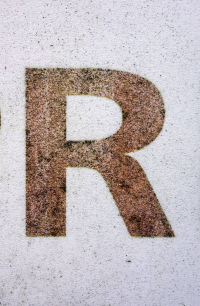istock Written Wording in Distressed State Typography Found Letter R 1201859987