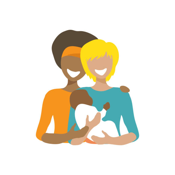 gay adoption-07 vector art illustration