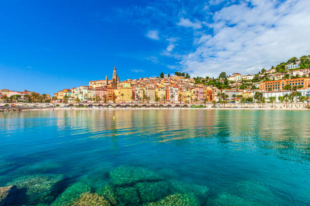 Menton, French Riviera, France Menton, Provence-Alpes-Côte d'Azur french riviera stock pictures, royalty-free photos & images