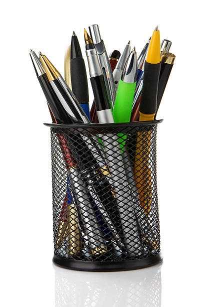 istock colorful pens in holder isolated on white 120187480