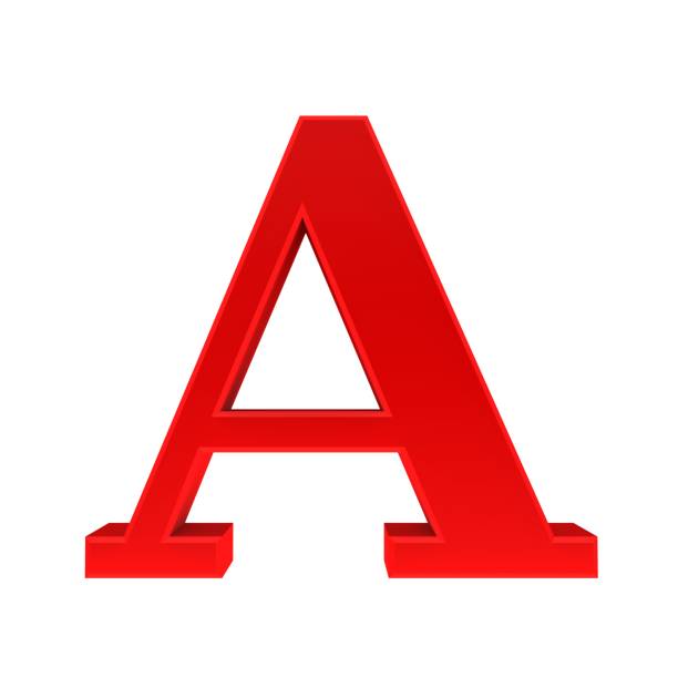istock letter a red sign 3d rendering capital letter cut out white background 1201875158