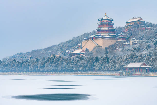 istock Chinese garden design art 1201878207