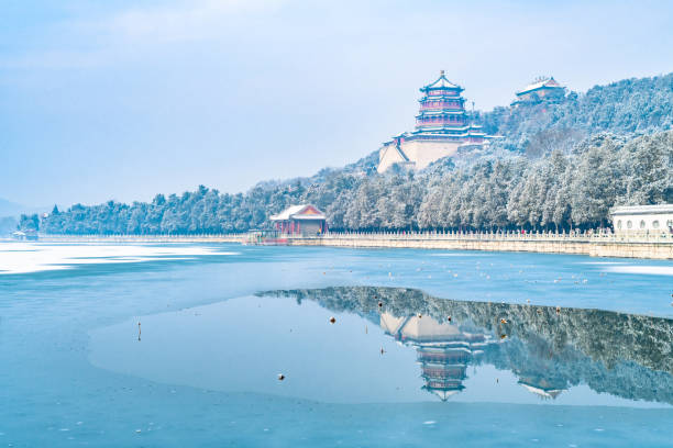 istock Chinese garden design art 1201878260